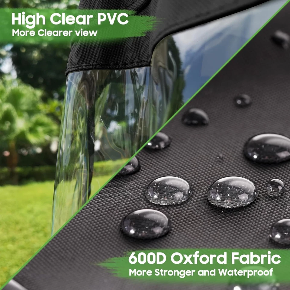 Carcasa de carro de golf para EZGO TXT RXV 2 pasajeros, 600D cubierta de conducción impermeable Foto 3 de 4