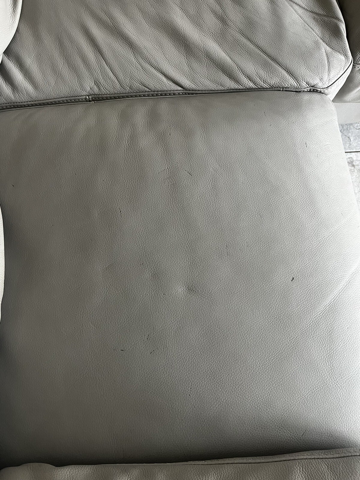 DFS Light grey used leather corner sofa eBay