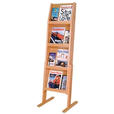 FixtureDisplays Slope 12 Pocket Standing Literature Display