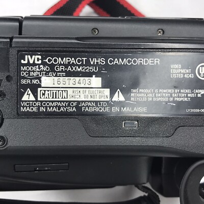 JVC Compact VHS Camcorder GR-AXM225U Pre-Owned 300x Zoom