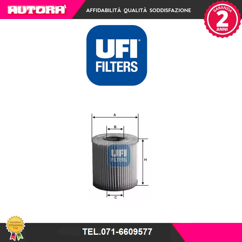 2515300 Filtro olio (UFI FILTER)