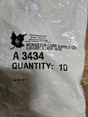 McMaster-Carr Supply Nylon Fitting #A 3434 (Pack of 10)
