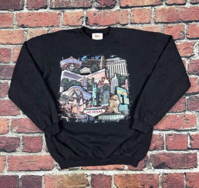 Vintage Las Vegas Nevada Hotels MGM Grand Sweatshirt Men s Medium NY Bellagio
