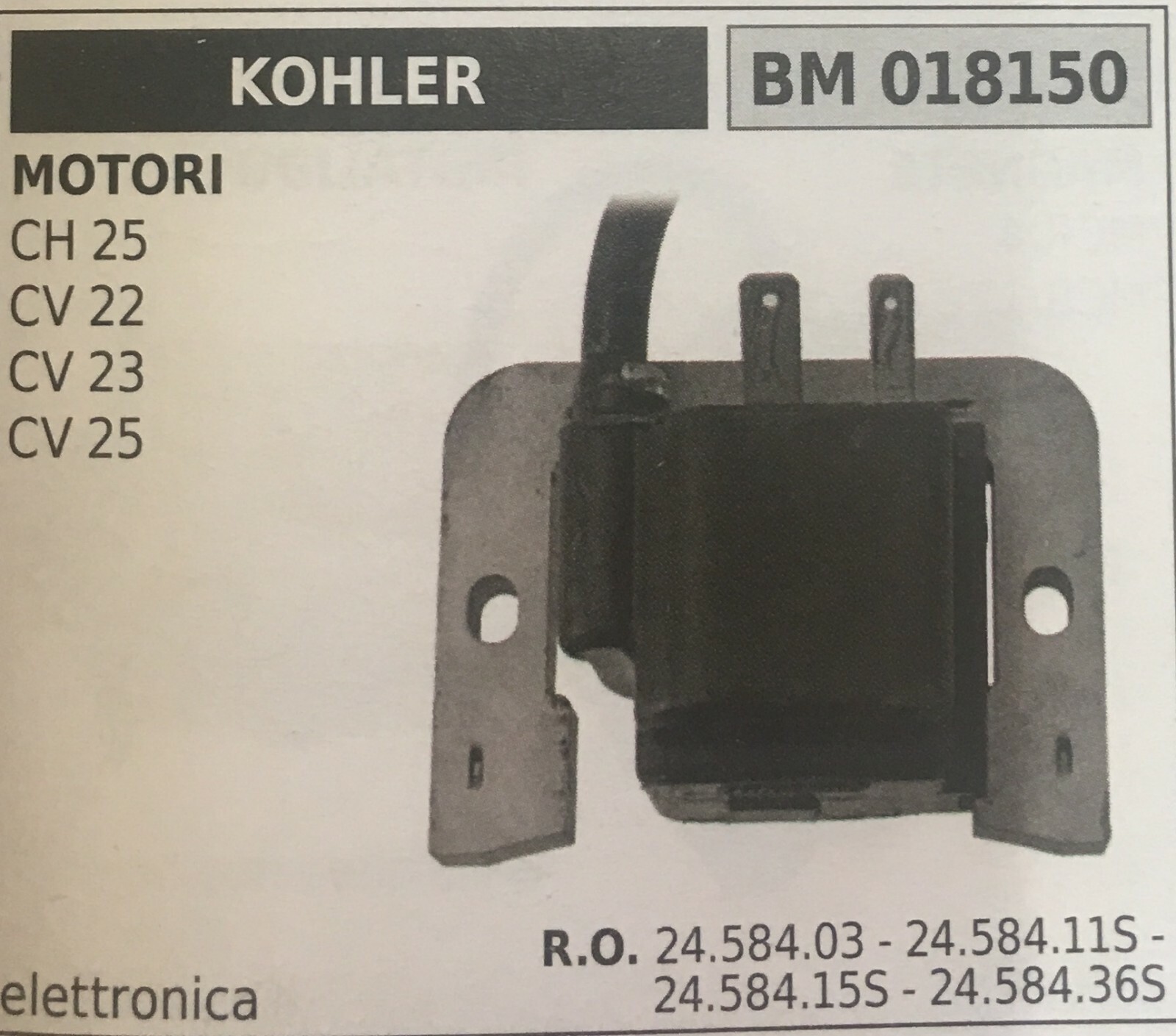 Bobina Elettronica KOHLER BM018150 | Potenza Accensione per Motori V-Twin