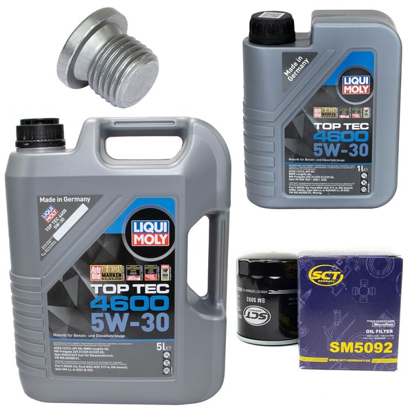 MotoröL Set 4600 5W-30 Liqui Moly + ÖLfilter SM 5092 FüR VW Multivan V-image