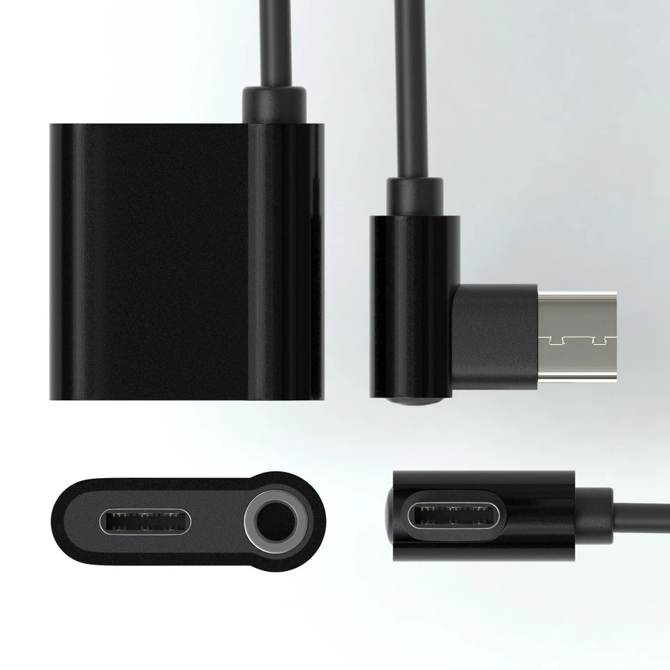 USB Typ C auf 3,5mm AUX Adapter USB C zu Klinke 2 in 1 Ladekabel - Bild 4 von 4