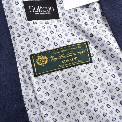 SUITCON Loro Piana Sakko Jacket ca. 58cm Sunset Kaschmir Seide Blau Cashmere Sil - Bild 15 von 17