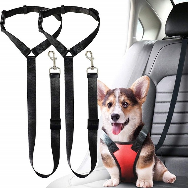 Headrest Dog Car Safety Seat Belt Restraint Harness Travel Clip for Pet