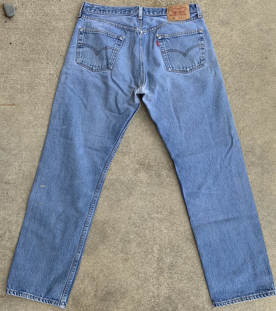 vintage Levi's button fly 501 jeans made in USA W 36 L 32 but
