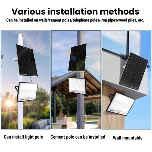 644LED 2000W Outdoor Solar Flood Light Street Flood Light Dusk-to-Dawn Wall Lamp - Picture 15 of 36