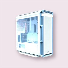 Image of @NEW/WITH ISSUE@ CORSAIR iCUE 5000T RGB Mid Tower ATX Gaming PC Case WHITE OCO03