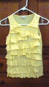 yellow ruffle top