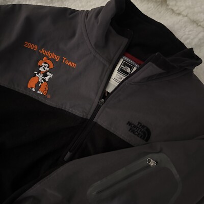 Oklahoma State Cowboys North Face Denali Fleece Jacket Size S Black