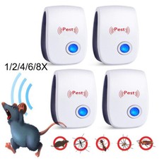Ultrasonic Pest Control Repeller Mouse Mice Plug In Scarer Insect Rat Spider UK