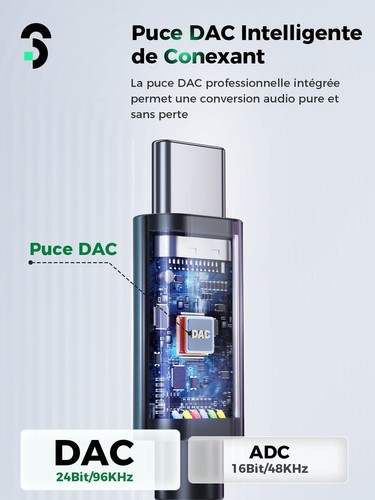 Adaptateur Audio USB C Jack 3.5mm et Chargeur 2 en 1 Adapteur Type C Jack et ... - 第 4/7 張圖片