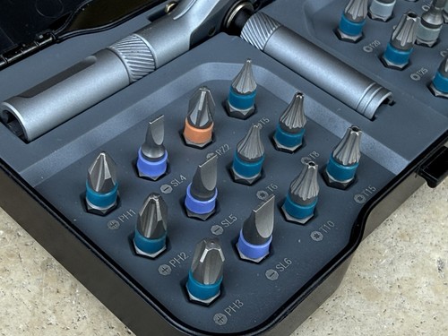 24pcs Ratchet Magnetic Screwdriver Set, Multifunction Phillip Flat Star Hex Bit - Picture 4 of 8
