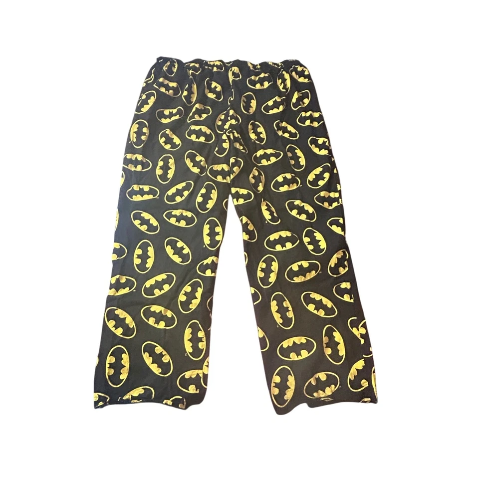 DC Comics Batman Logo Pajama Pants Men's XX-Large Black Yellow Sleep Lounge - Image 4 of 4