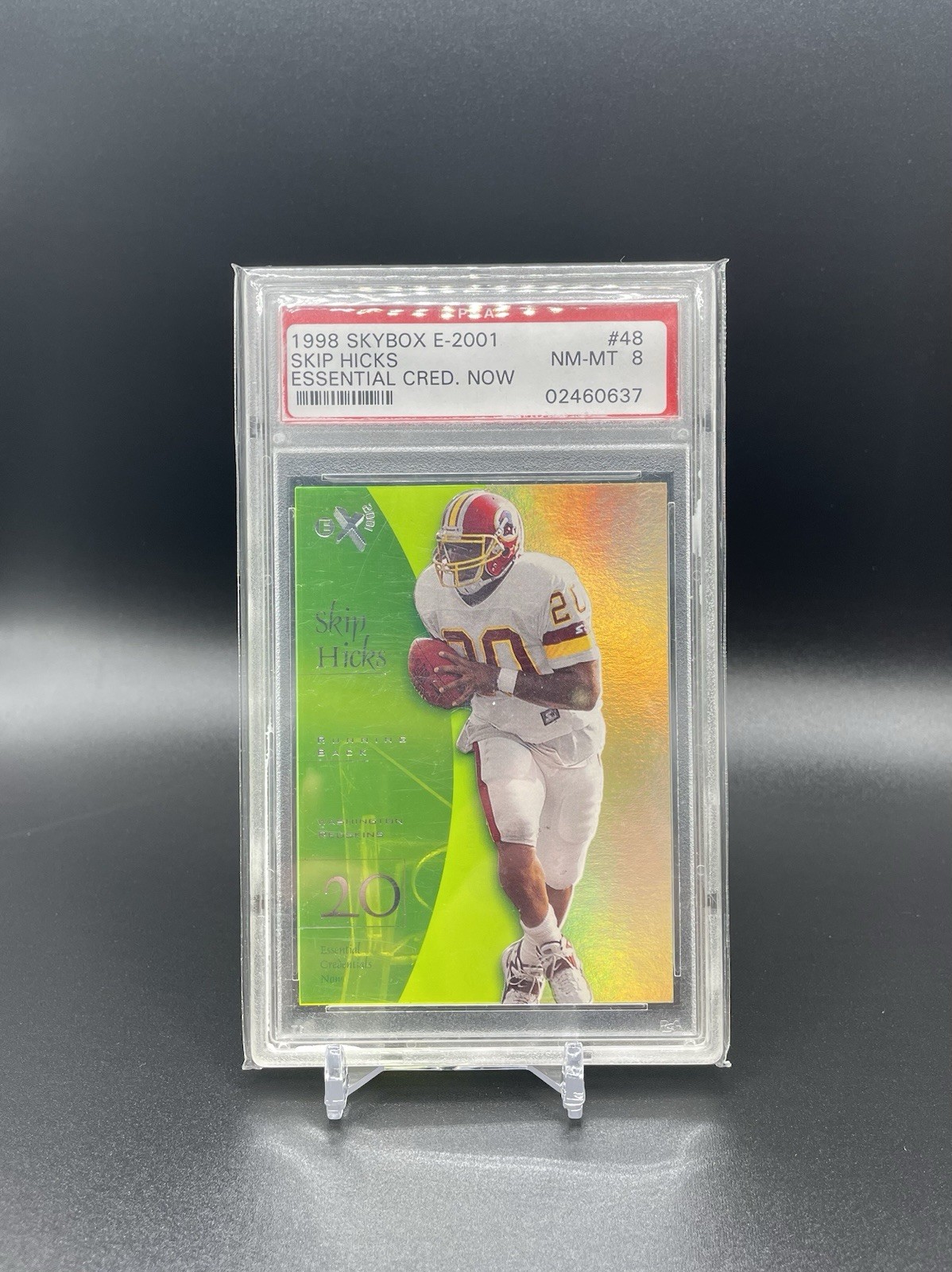 1998 SKIP HICKS #48 SKYBOX E-X2001 ESSENTIAL CREDENTIALS NOW /48 PSA 8