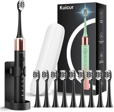 Sonic Electric Toothbrush for Adults and Kids, Comes with 10 Brush Heads  Trave