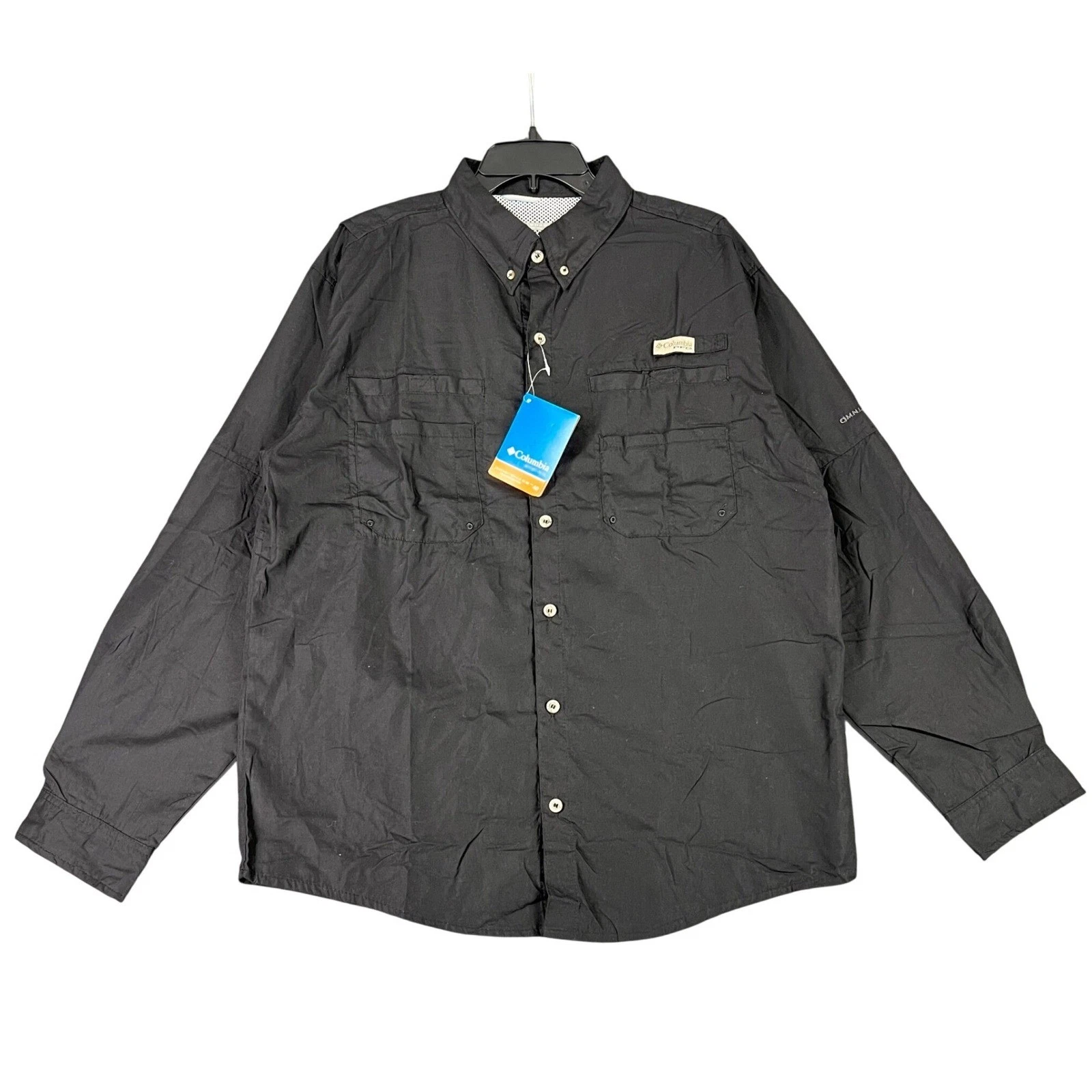 Columbia PFG Fishing Shirt Mens L Omni-Shade UPF 40 Sun Outdoors Technical
