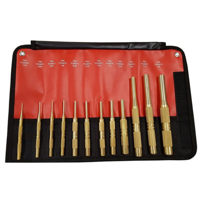 Mayhew 67008 Mayhew 12-PC BRASS PIN PUNCH (INCH) SET