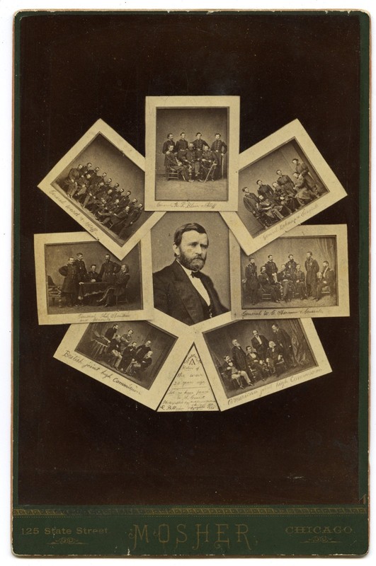 General Ulysses Grant & Generals Original Composite 1860s Civil War Cabinet Card