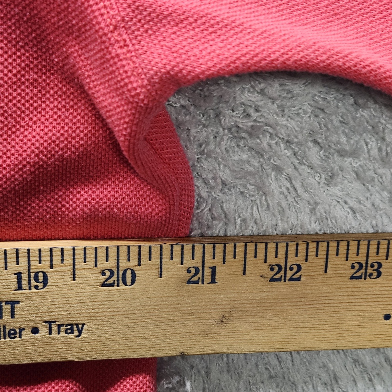 VINTAGE BOSS Red Coral Knit Polo Shirt Men's Medium M Poly/Cotton RN 69781 Logo thumbnail 11