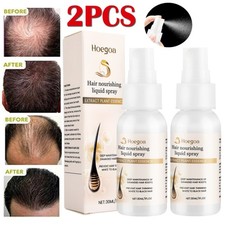 2PCS HOEGOA Hair Growth Spray Natural Hair Thickening Gentle Regrowth Mist 30ml