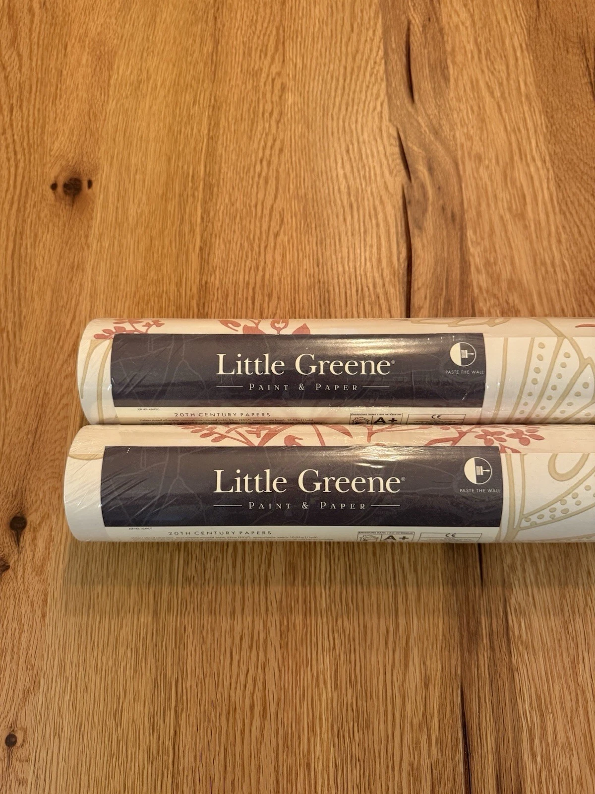 2 Rolls Little Greene Wallpaper Norcombe Jazz Red Beige 0271NRJAZZZ - Brand New 2