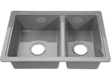 Lippert 808488 25" x 17" Double Bowl Sink - Stainless Steel Color