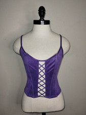 Frederick's of Hollywood Women's Purple Corset Top Bustier Lingerie Size Small