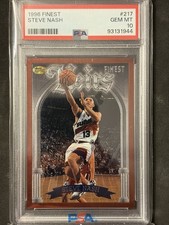 1996-97 Topps Finest -  Bronze Steve Nash #217 Rookie Card (RC) PSA 10 ??. rookie card picture