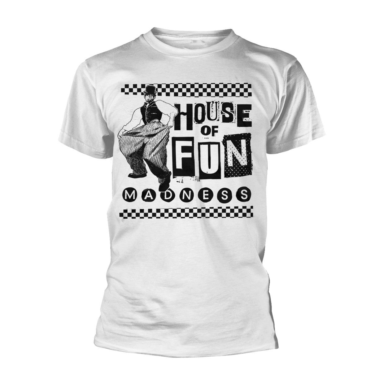 БЕЗУМИЕ - МЕШКОВАТАЯ БЕЛАЯ футболка HOUSE OF FUN среднего размера
