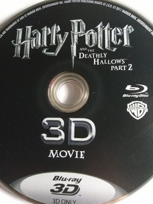 HARRY POTTER DEATHLY HALLOWS II 3D BLU RAY DISC ONLY USED FREESHIP NOTRACKING