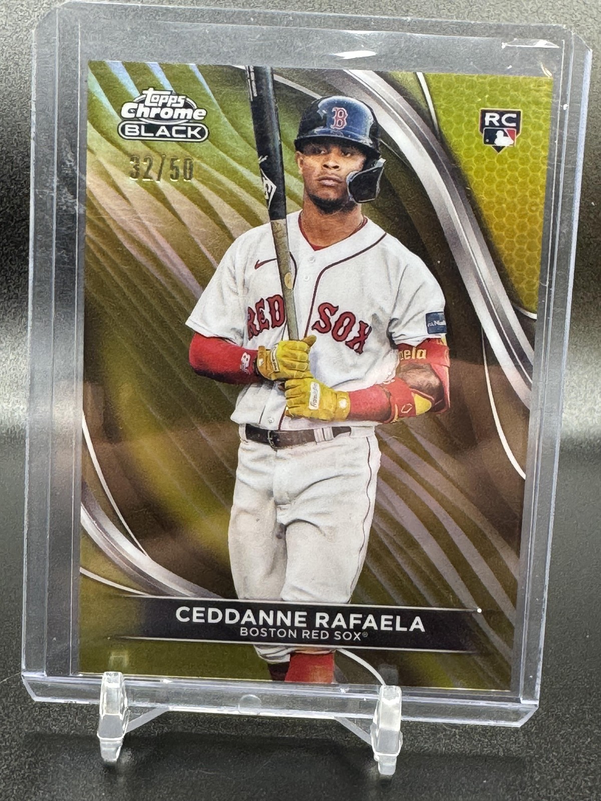 2024 Topps Chrome Black #57 Ceddanne Rafaela Gold Refractors #/50