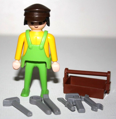 PLAYMOBIL 3780 VINTAGE FAHRER LKW MÜLLWAGEN ENTGRICHTER WERKZEUGKISTE 3769