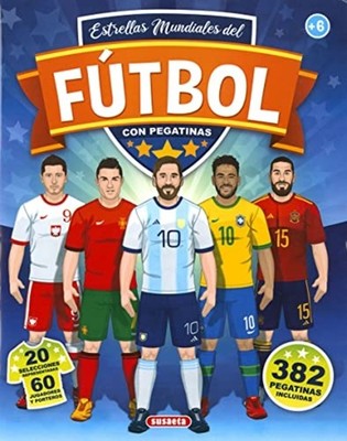 Estrellas mundiales del fútbol con pegatinas - Spanish Language  NEW Equipo Susa
