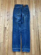 Vintage 70s Lee Riders Blue Faded Denim Union Made Womens 10 Fit 26x31 Jeans