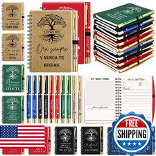 Sinload 60 Pcs/ 30 Set Christian Valentines Gifts Bulk Spiral Notebooks with Bib