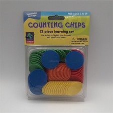 Learning Playground Counting Chips 75 Piece Set for Ages 3 MPN 487120