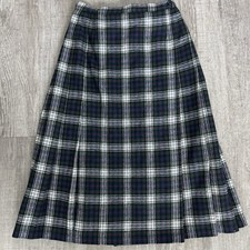 VTG 70 s Pendleton Skirt Women Size 6 Mackenzie Dress Tartan Plaid Virgin Wool