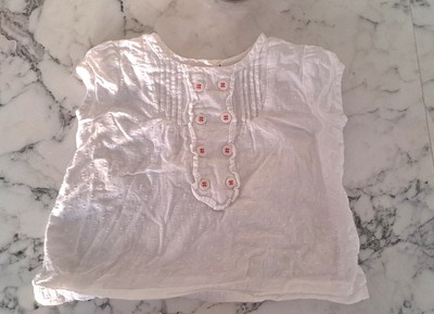 Sommerkleid Baby Mädchen weiß geknöpft