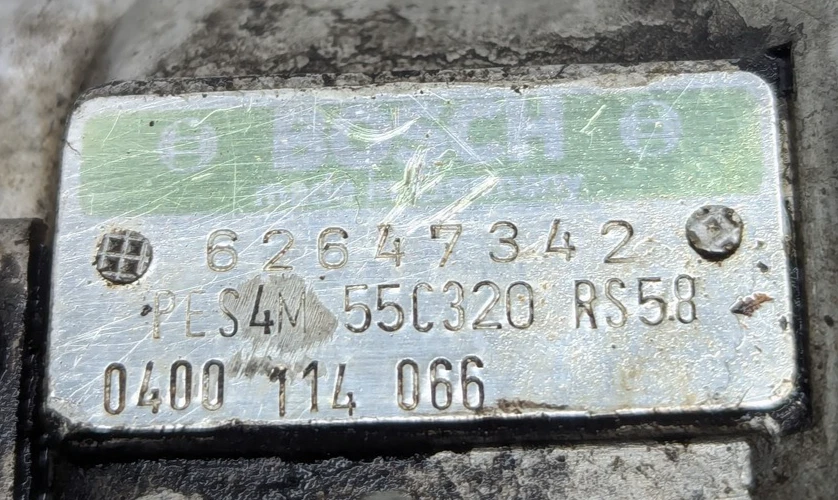 Bomba de inyección diésel 77-85 Mercedes W123 W115 4 cilindros 240D 25178472 Foto 2 de 4