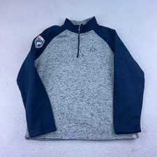 Ducks Unlimited Sweatshirt Mens Large Gray Blue Raglan Long Sleeves Pullover