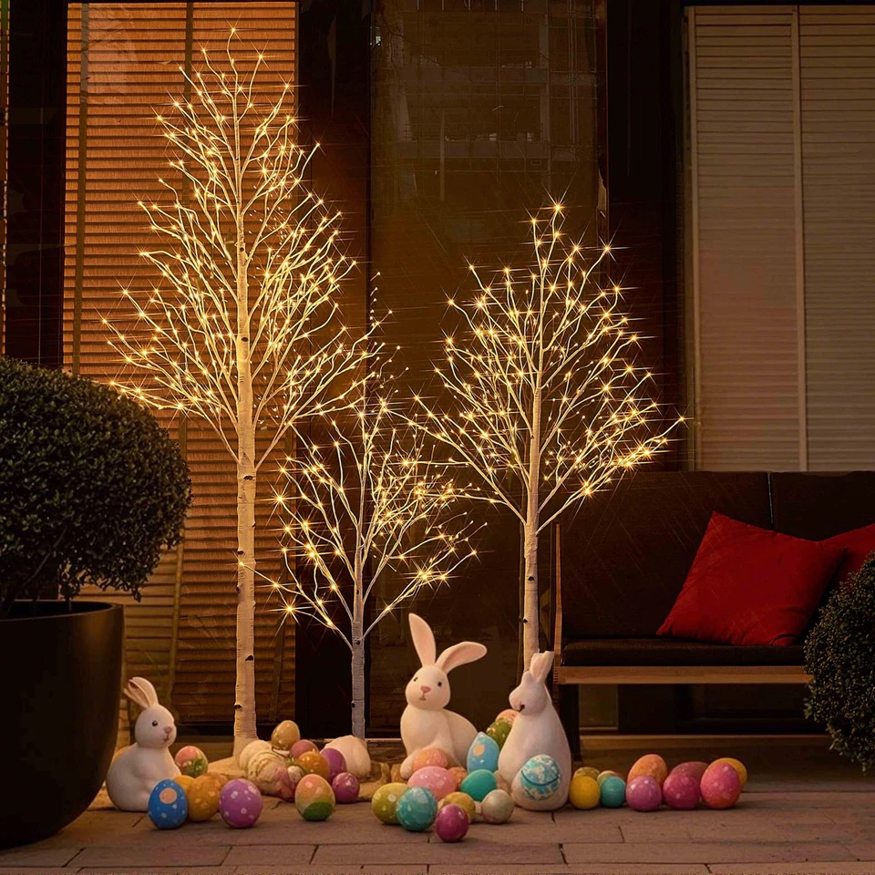 Lighted White Birch Tree 6FT, Twig Tree with Lights Plug in for Christmas Wed... - Image 3 of 4