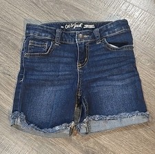 Cat  Jack Girls Super Stretch Bermuda Shorts Cuffed Adjustable Waist Size M 7/8