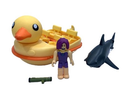Roblox SharkBite Collectible Play Set With Duck Boat Shark And Swimmer (No Code)