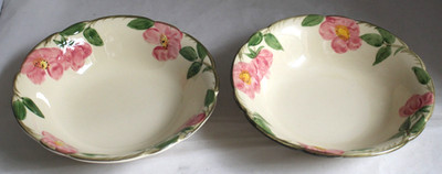 2 Vtg Franciscan Desert Rose Serving Bowls 8  Vegetable Dish USA