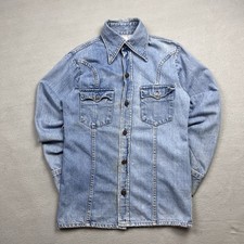 Vintage 70s Levi’s Orange Tab Mens Western Denim Shirt Jacket Size Small VGC USA