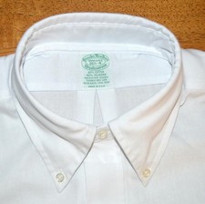 NWT USA Brooks Brothers Makers Brooksweave 16.5 34 white OCBD oxford cloth shirt